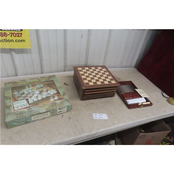 2 in 1 Chess/Checkers, Backgammon and Multi Game 