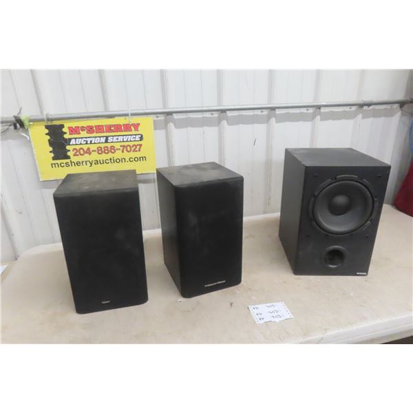 Set of 2 Speakers 'Cerwin Vega' , M Audio Booster Amp 