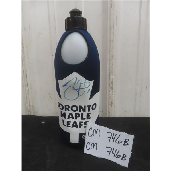 Toronto Maple Leafs Signed Justin Pogge Water Bottle