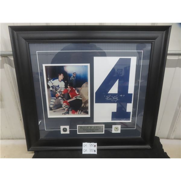 Signed Framed Red Kelly Toronto Maple Leafs Number with Photo