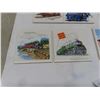 Image 3 : Vintage Boyd Special Year Glass Railcars; Headford Ceramic Railroad Tiles 6" × 6" – Qty 5; Black Gl