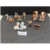 Image 1 : Assorted Figurines: St. Bernard Salt and Pepper Set; Copper See/Hear/Speak No Evil Monkeys; 2 Wade