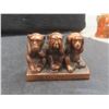 Image 7 : Assorted Figurines: St. Bernard Salt and Pepper Set; Copper See/Hear/Speak No Evil Monkeys; 2 Wade