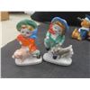 Image 8 : Assorted Figurines: St. Bernard Salt and Pepper Set; Copper See/Hear/Speak No Evil Monkeys; 2 Wade