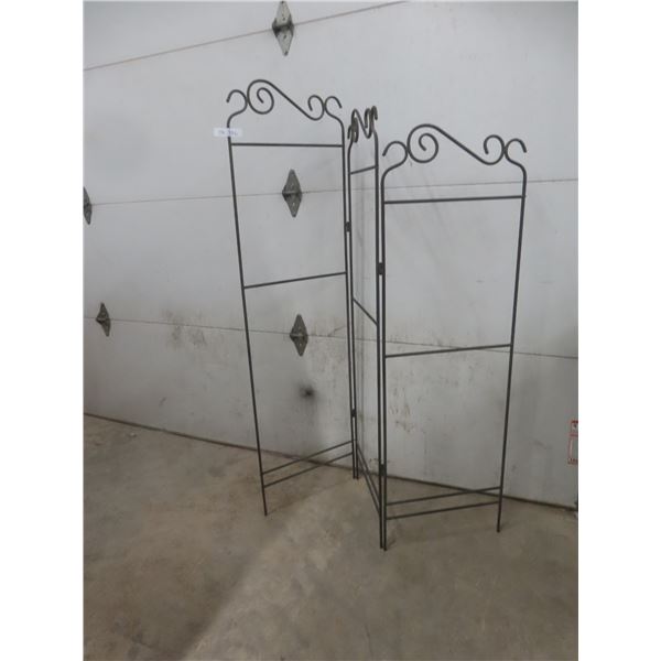 3-Panel Room Partition, 53" × 63", Tapers to 54" Tall