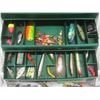 Image 8 : Flambeau Tackle Box with 200 Calcutta Bait, Casting Reel, Hooks, Lures, Weights, Bobbers, and More