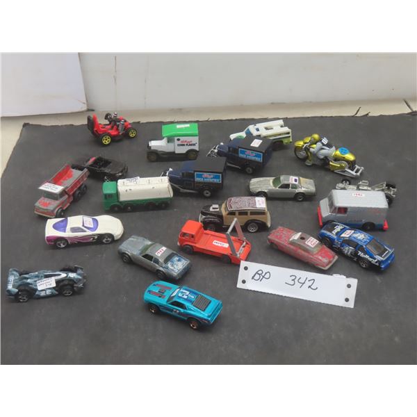 20 Die-Cast Cars: 5 Matchbox, 2 Husky, 1 Corgi, 12 Hot Wheels – Older Lot, 1977 to 2008