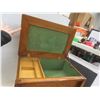Image 8 : Antique 1930 Chard Produce British-Made Golden Oak Sewing Cabinet, 24"H × 19½"W × 13"D – Difference