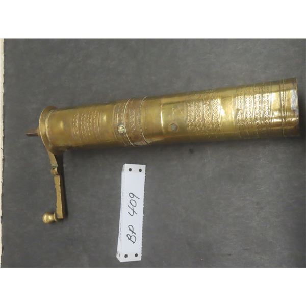 Antique Brass Coffee Grinder, 13" – Complete