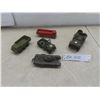 Image 1 : 5 Army Toys: 4 Stalwart Dinky, 1 Lone Star Jeep, 4 Jeep Willys, 4 Unimax Tank – No Dinky Truck 420