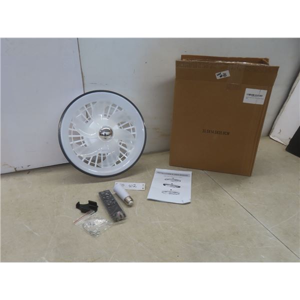 New Ceiling Fan with Light – Approx. 8" Diameter