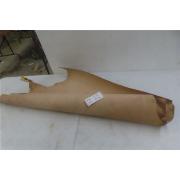 1 Piece Tooling Leather 58" × 36"; 1 Piece Tooling Leather 10" × 20"