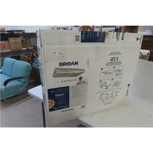New Broan 30" Range Hood – White