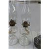 Image 4 : 4 Coal Oil Lamps and Chimney