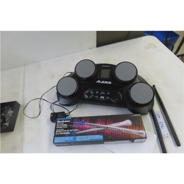 Alesis Compact Drum Kit and Brookstone Electronic Drum Sticks