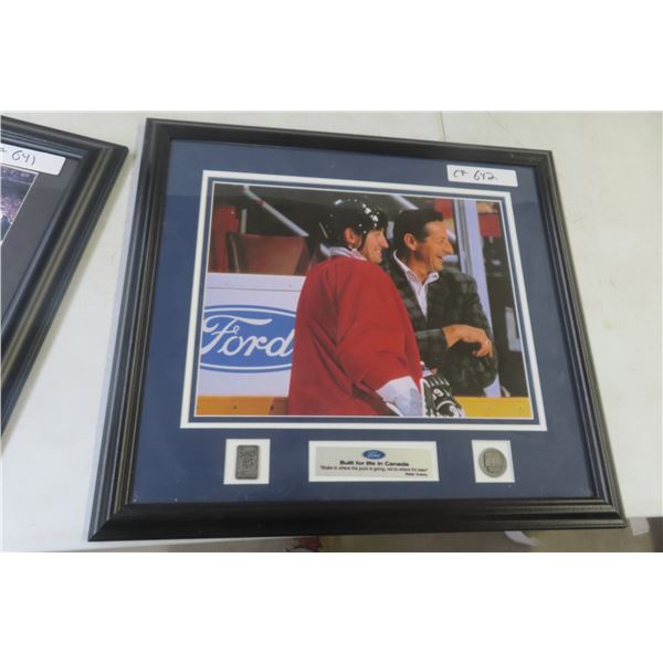 Wayne Gretzky Framed Photo – Ford Promotion, 18" × 20"