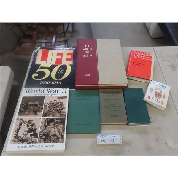 8 Books: World War II; Life: The First Fifty Years 1936–1986; The World