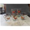 Image 2 : Hazel Atlas Red Bird "Pheasant Collection" Ice Bucket with 5 Matching 