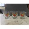Image 4 : Hazel Atlas Red Bird "Pheasant Collection" Ice Bucket with 5 Matching 
