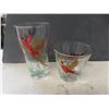 Image 6 : Hazel Atlas Red Bird "Pheasant Collection" Ice Bucket with 5 Matching 