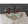 Image 8 : Hazel Atlas Red Bird "Pheasant Collection" Ice Bucket with 5 Matching 