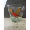 Image 9 : Hazel Atlas Red Bird "Pheasant Collection" Ice Bucket with 5 Matching 