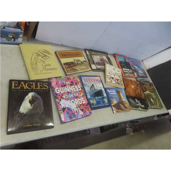 12 Books: Titanic, Eagles, Canadian Pacific, Guinness Book of Records, 