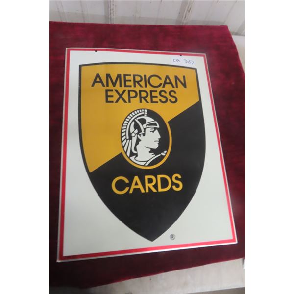 American Express Card Metal Sign, 21" ? 16"