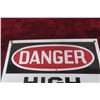 Image 2 : "Danger High Voltage" Porcelain Sign, 10" ? 14"