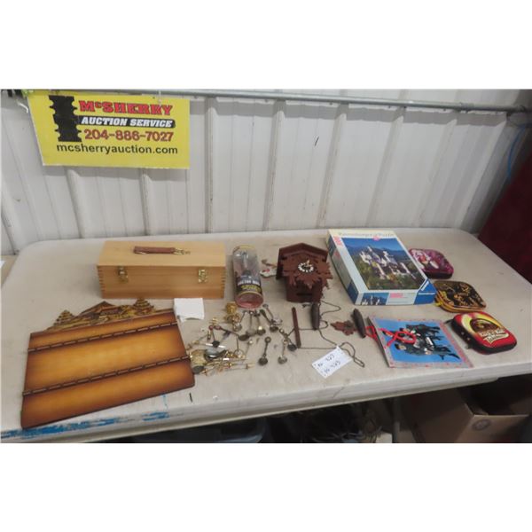 Cuckoo Clock; 1000-Piece Puzzle; Souvenir Spoon Plates; Doctor Who