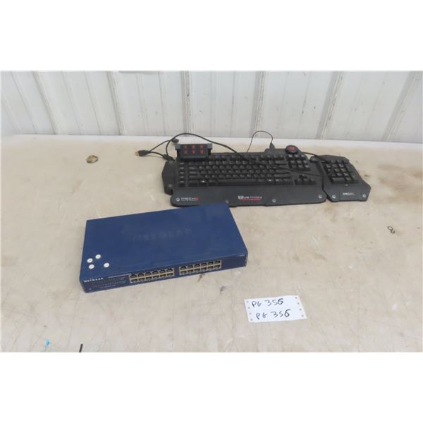 Netgear Switch and Keyboard
