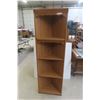 Image 1 : Oak-ish Corner Cabinet, 76"H × Up to 24"W × Up to 13"D