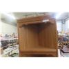 Image 2 : Oak-ish Corner Cabinet, 76"H × Up to 24"W × Up to 13"D