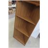 Image 3 : Oak-ish Corner Cabinet, 76"H × Up to 24"W × Up to 13"D