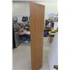 Image 4 : Oak-ish Corner Cabinet, 76"H × Up to 24"W × Up to 13"D