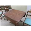 Image 4 : Antique Drop-Leaf Table, Extended 56" × 38", Height 29", 