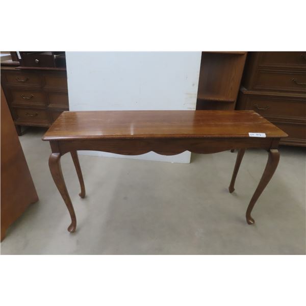 Oak Sofa Table, 27" × 48" × 16"