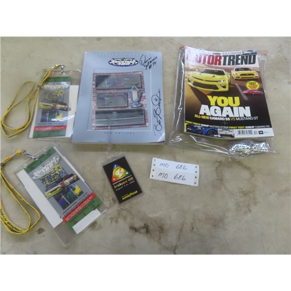 Brickyard 400 Signed Program by #11 Brett Bodine and #71 Dave Marcis,