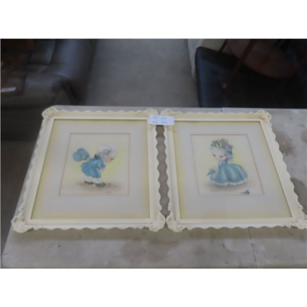 2 Framed Vintage Pictures of French Louis XIV