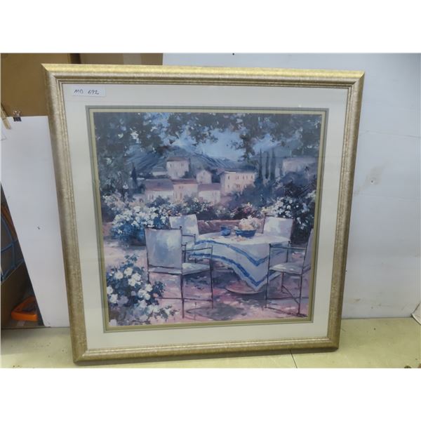 Garden Scene Framed Picture, 36" × 36"