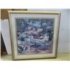 Image 1 : Garden Scene Framed Picture, 36" × 36"