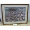 Image 1 : Framed Tire Picture, 22" × 28"