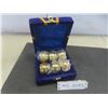 Image 1 : Velvet Case with 6 Brass Napkin Rings