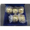 Image 4 : Velvet Case with 6 Brass Napkin Rings