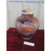 Image 1 : Large Murano Glass Vase with Lid, 14" Tall