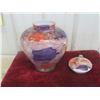 Image 2 : Large Murano Glass Vase with Lid, 14" Tall