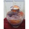 Image 7 : Large Murano Glass Vase with Lid, 14" Tall