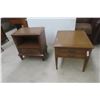 Image 1 : 2 End Tables: 1) 21" × 21" × 26"; 1) 25" × 22" × 18"