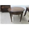 Image 5 : 2 End Tables: 1) 20" × 30½" × 20½"; 1) Round, 23½" Diameter 