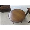 Image 6 : 2 End Tables: 1) 20" × 30½" × 20½"; 1) Round, 23½" Diameter 